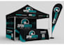design professional canopy tent, pop up tent, feather flag